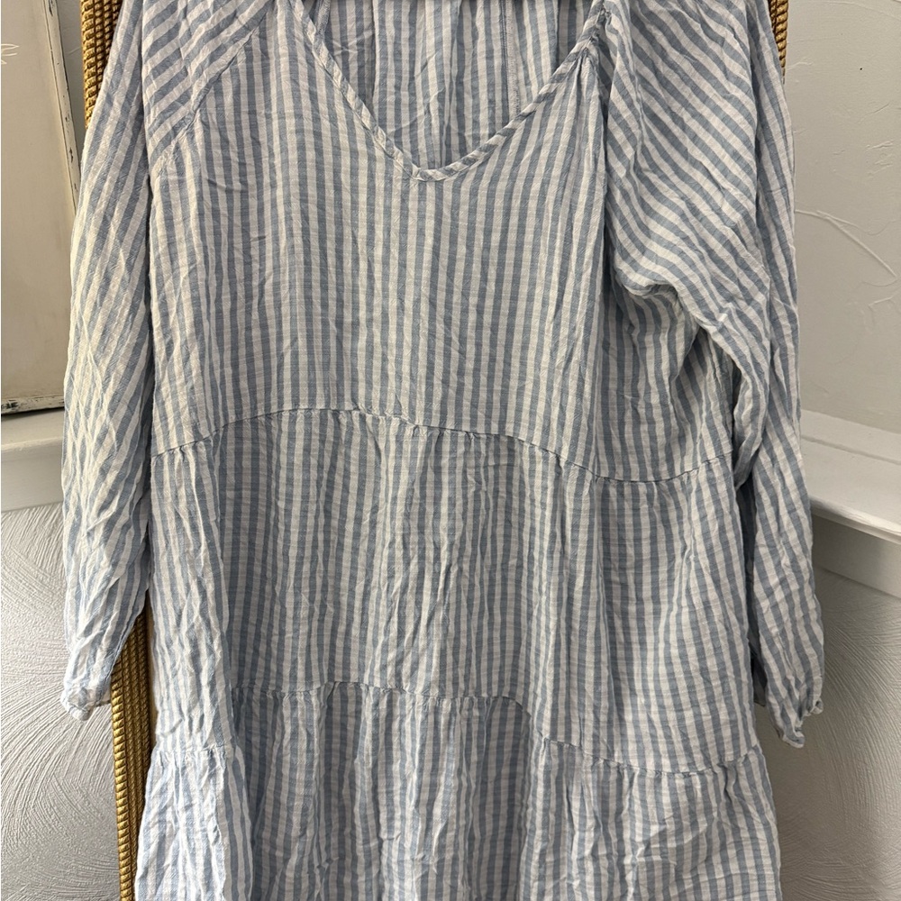 dip Blue & White Striped Tunic Top - Picture 8 of 10